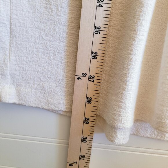 Terra Sky Top Womens 1X Cream Peasant Boho Neutral Classic Short Sleeve Tunic - Picture 7 of 8